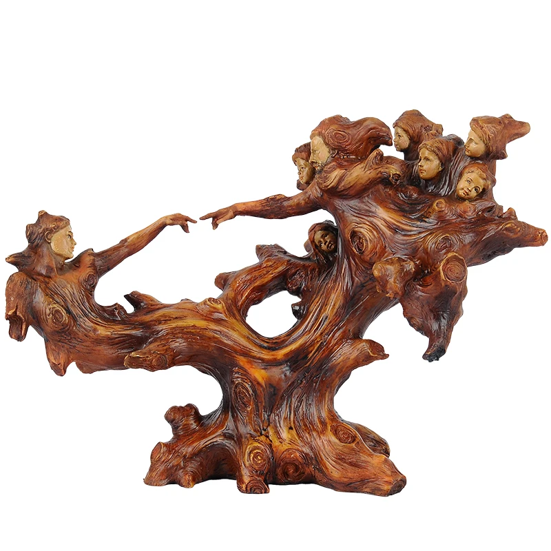 

Home Decoration Accessories Man And Woman Separate Characters Sculpture Statue Figurine Living Room Ornament Office Resin Gift