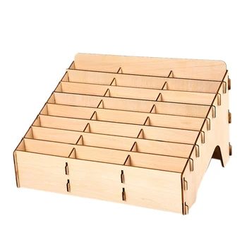 

DIY Wooden Model Modular Stand Storage Rack DIY Art Painting Tools