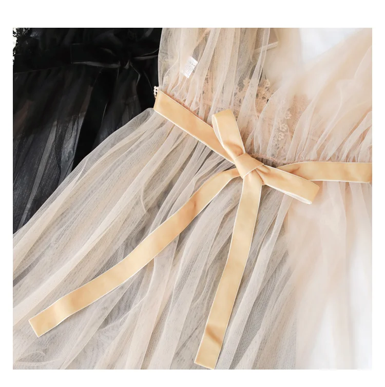 Сексуальная ночная рубашка женская одежда для сна сетчатый халат Прозрачная сетка тонкое мягкое сексуальное платье с вышивкой черное белое ночная сорочка Платье