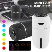 Araba hava nemlendirici 200mL USB ile LED ışık araba hava nemlendirici aromalı uçucu yağ difüzör Mist Maker için oto ev ofis