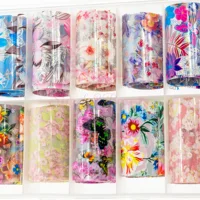 1 Roll 100 Meter Flower Series Design Transfer Paper Foil Japanese Style Nail Art Wraps Decals Manicure Decorations Accessories 1