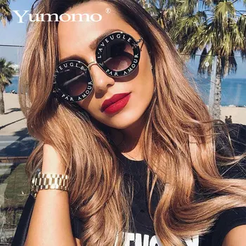 

Retro round sunglasses ladies 2019 brand designer Bee Vintage sunglasses UV400 ladies luxury Oculos De Sol Gafas