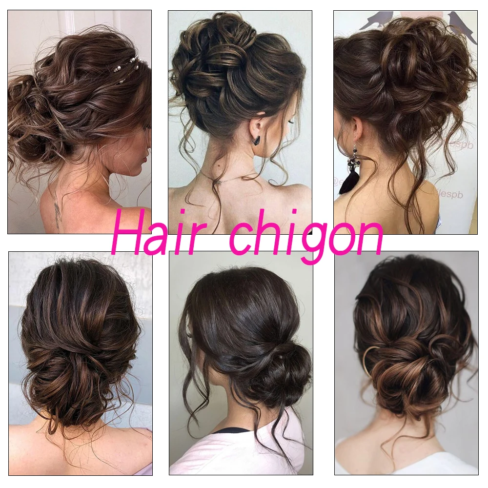 MSTN Synthetic Hair Bun Chignon Messy Curly Hair Wigs Fake Hair Pieces For Women Hairpins Black Brown Hair Extensions Hairpieces 6 MSTN Synthetic Hair Bun Chignon Messy Curly Hair Wigs Fake Hair Pieces For Women Hairpins Black Brown Hair Extensions Hairpieces 6