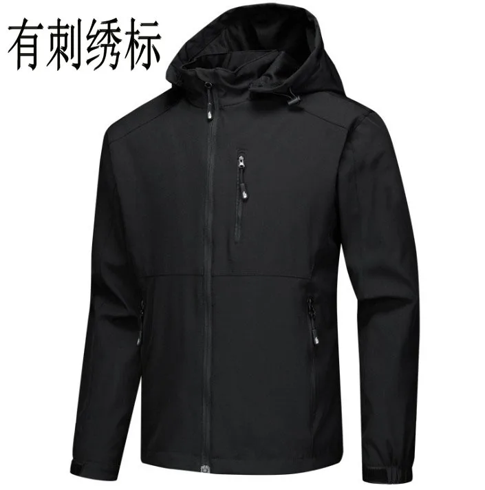 

Outdoor Genuine Product Waterproof Men Soft Cover MEN'S Assault Jacket Thin Type for Spring And Autumn Coat Casual Jacket Embroi