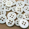 Niucky 9mm-11mm 4 Holes Natural Freshwater River Shell Buttons for Shirt Small Round Thin Edge Sewing Supplies  S0201-009 1