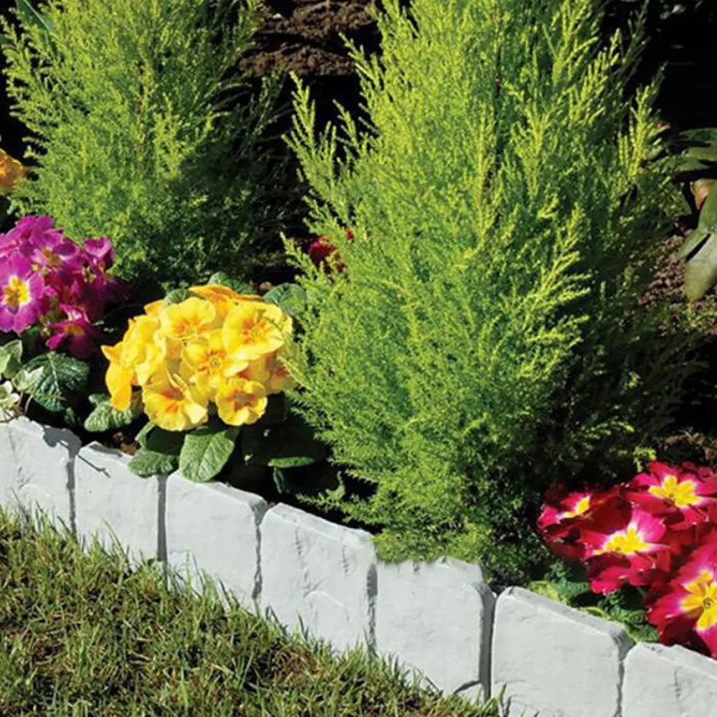 Дом сад границы Кромки Пластиковый Забор камень газон двор цветок кровать Открытый имитация коврик с изображением камней сад пластиковый забор