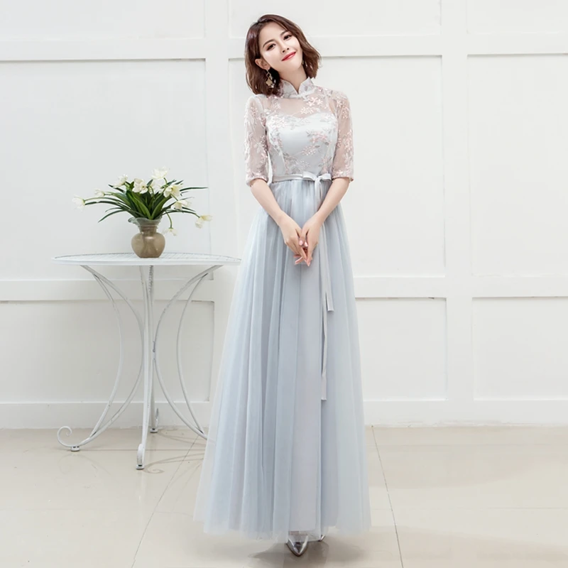 

Gary Plus Size Junior Bridesmaids Dresses Elegant Wedding Party Graduation Floor-Length Long Prom Dress Simple Sexy Prom Vestido