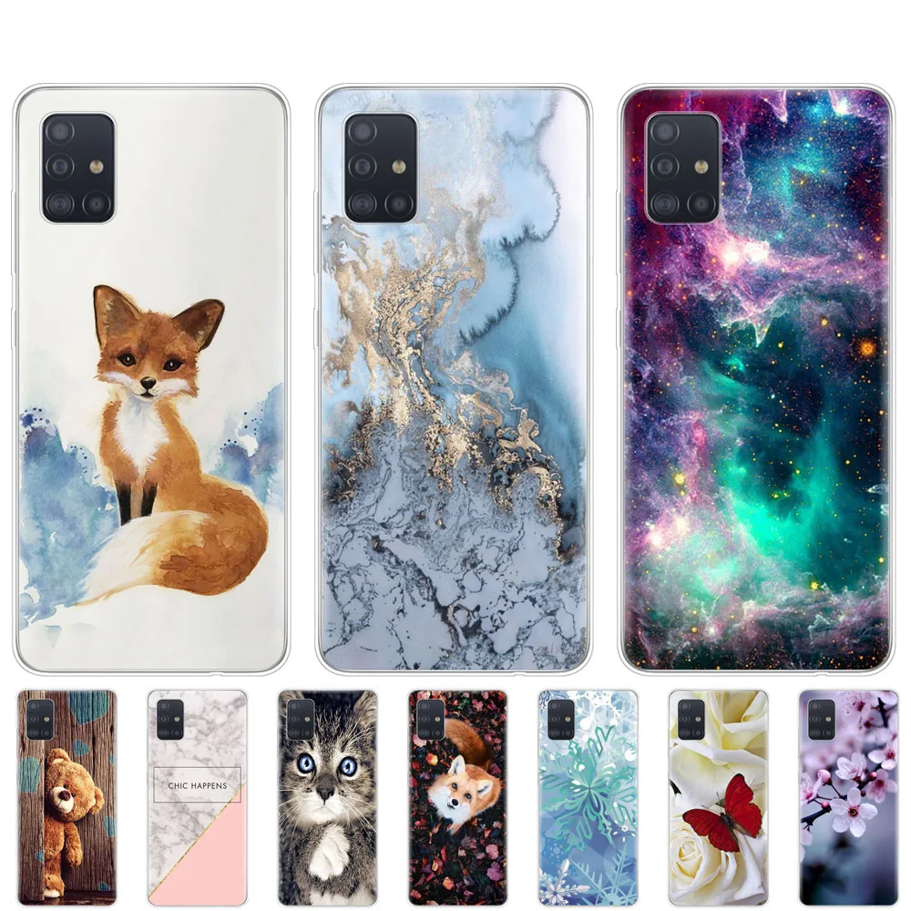 

For Samsung Galaxy a71 Case Silicon soft Back Cover For Samsung a71 a715 6.7inch coque bumper Skin shockproof copas cute