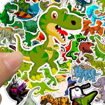 

50Pcs Cartoon Dinosaur Self-Adhesive Stickers Decals Fridge Phone Luggage Decor Home Toys for Children Kids Gift