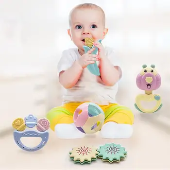 

4Pcs Soft Silicone Cartoon Shaped Baby Teething Toy Teethers Food Grade Teether for Baby and Toddlers(Random Color)