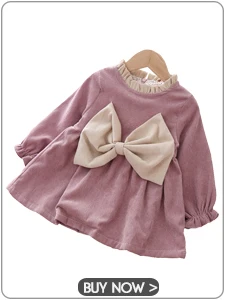 Коллекция года, новое платье для маленьких девочек платье с длинными рукавами детская осенне-зимняя Вельветовая однотонная Вельветовая одежда