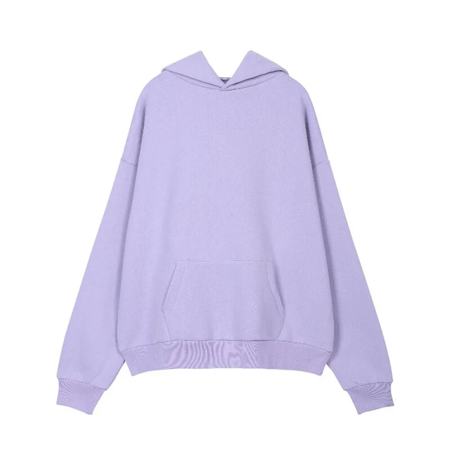 Light purple Color Oversized Fleece Hoodie New Streetwear Pullovers Kanye  West Oversized Hoodie S-XL