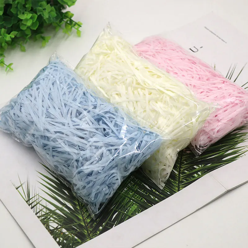 Multicolor Lafite gift box filling material shredded paper DIY holiday party gift decoration gift shock absorption ribbon