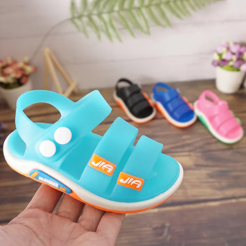 2021 Kids Sandals Baby Girls Sandlas Summer Toddler Boys Beach Shoes Soft Pvc Breathable