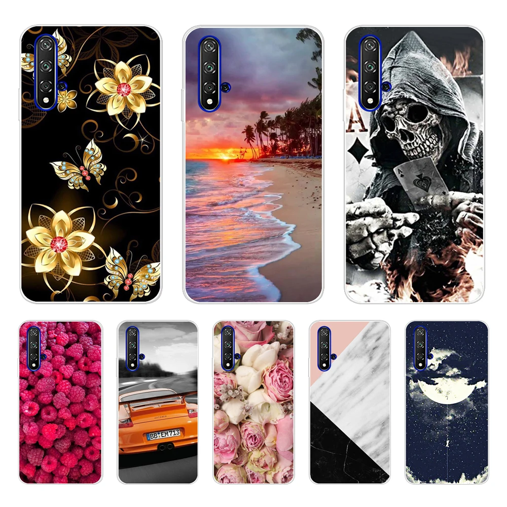 Funda de teléfono para Huawei Nova 5 T, Funda Ultra delgada transparente suave, Funda de silicona TPU para Huawei Nova 5 T Nova5t 5 t, Honor 20