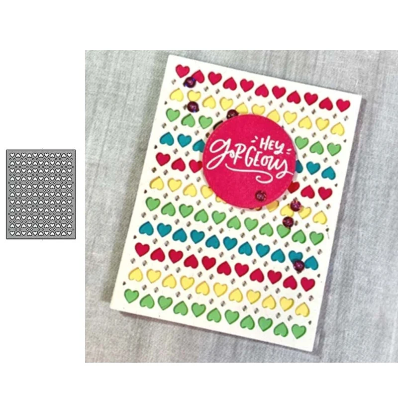 

JC Metal Cutting Dies Scrapbooking Little Heart Rectangle Frame 2020 Die Cut Paper Card Make Stencil Craft Mold Mould Decoration