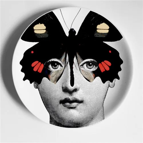 22 Горячая Красота иллюстрация rosenthal Piero fornasetti тарелки настенные подвесные декоративные ремесленные блюда для дома/отеля/бара/образца комнаты фон тарелка - Цвет: 22