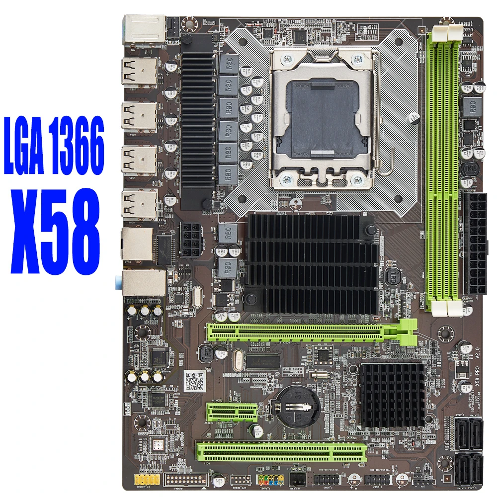 X58 LGA 1366 Motherboard LGA1366 Support REG ECC DDR3 and Xeon Processor AMD RX Series Spell  ddr3 4GB 8GB 16GB best motherboard for desktop pc