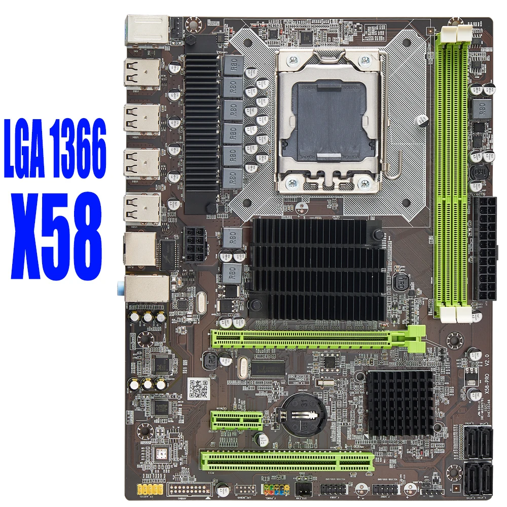 X58 LGA 1366 płyta główna LGA1366 obsługa REG ECC DDR3 i procesor Xeon
