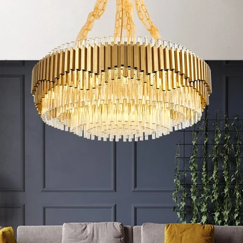 

Post-modern crystal chandelier light luxury creative Nordic personality simple living room bedroom dining room high-grade