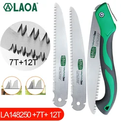 Laoa portátil serra dobrável 7t/12t serra de mão 250mm tesoura de poda serra ferramentas de jardinagem ferramentas de caça