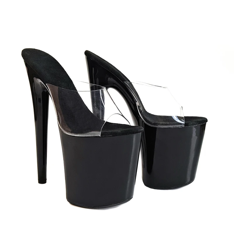 Leecabe/черная обувь на платформе 8 дюймов сексуальная обувь для танцев босоножки на высоком каблуке 20 см Женская обувь для ночного клуба для танцев на шесте