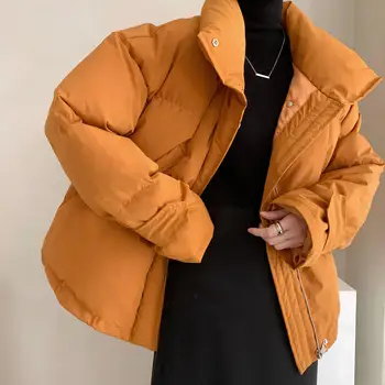 

New Fashion Winter Jacket Women Parkas Warm Thick High Quality Down Cotton Coat Padded Oversized Loose Student Outerwear Q3305
