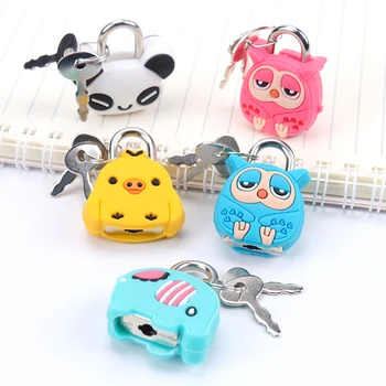 

1PC New Cartoon Kawaii Animals Luggage Bag Metal Lock Journal Diary Book Stationery Accessories Metal Lock