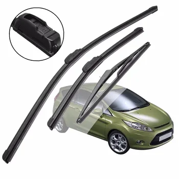 

3PCS Car Front & Rear Windscreen Window Wiper Blades For Ford For Fiesta MK VI 2008 2009 2010 2011 2012 2013 2014 2015