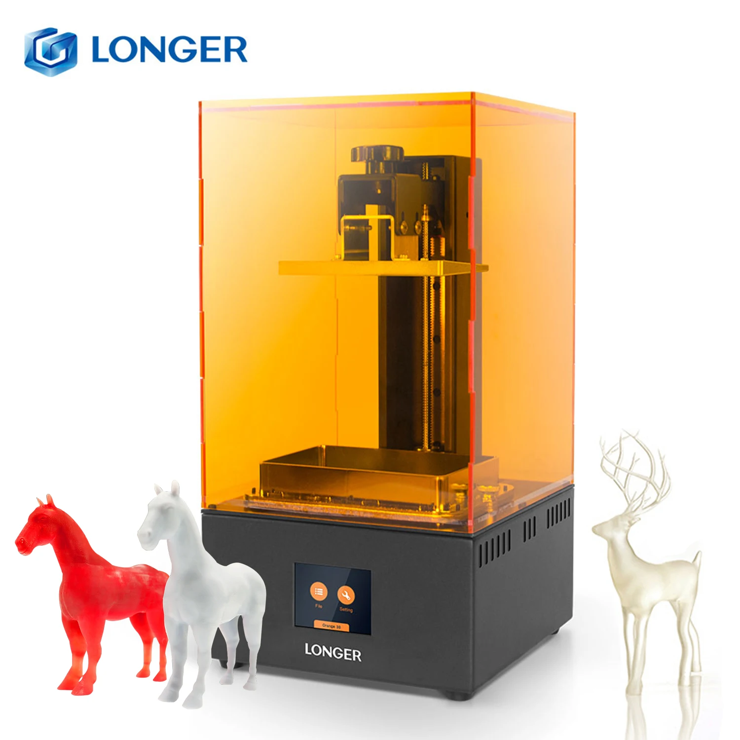 3d printer designs LONGER Orange 30 3D Printer High Precision SLA 3D Printer with 2K LCD Screen Parallel UV LED Lighting 405nm Resin Printer resin printer