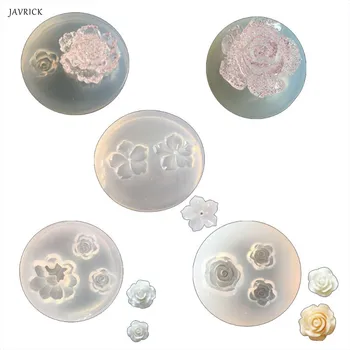 

5Pcs Mini Flower Resin Silicone Molds Jewelry Making Tools Casting Molds for DIY Craft Keychain Necklace Earrings Project
