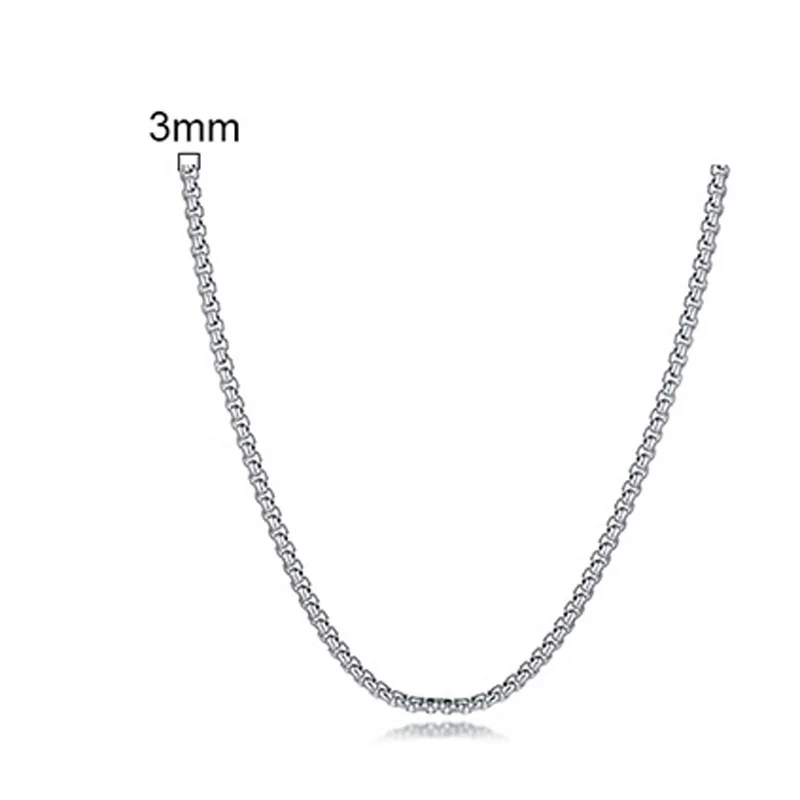 Sleek Round Box Chain Necklace - Gold, Silver, Black Plated Stainless Steel, Unisex Jewelry Gift, Adjustable Length