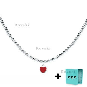 

XL TFX TTFF Rllen Original Classic Red Love Bead Chain Suitable for Women's Party Jewelry Wholesale Free Delivery.