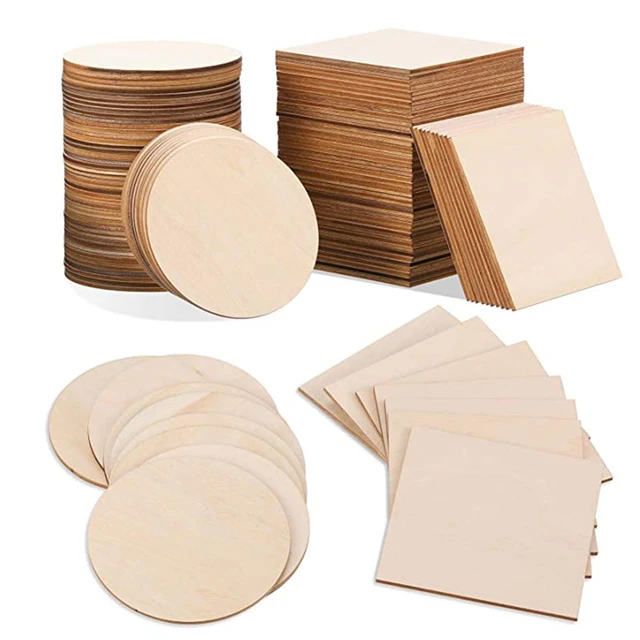 50pcs 2 Small Wood Circles Round Wood Discs DIY Round Blank Wooden For  Crafts, School Project, Decoration