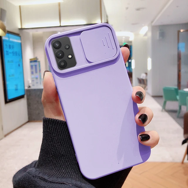A52 Case For Samsung A51 A32 A12 S21 S20 FE Case Silicon Funda Samsung A31 A52s 5G A72 A02 A03S A22 A42 A22 M32 M22 Matte Covers Purple