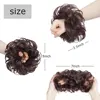 Snoilite women chignon hair elastic hair bun hair synthetic Wrap On Messy Bun Ponytails Curly Scrunchy chignon for women 35color ► Photo 3/6