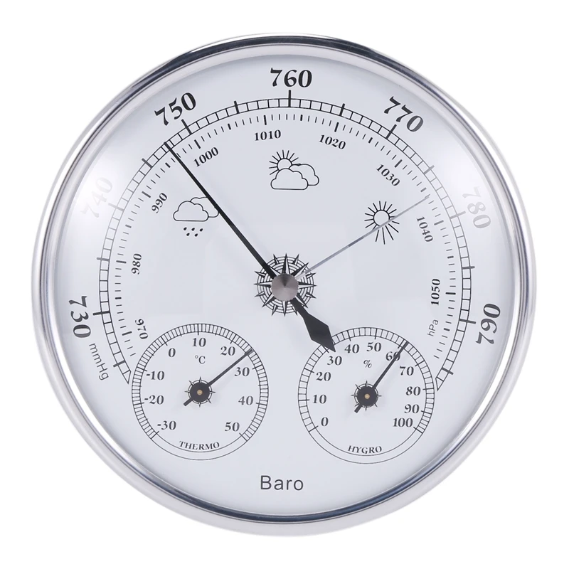Wall Mounted Household Thermometer Hygrometer High Accuracy Pressure Gauge Air Weather Instrument Barometer | Инструменты