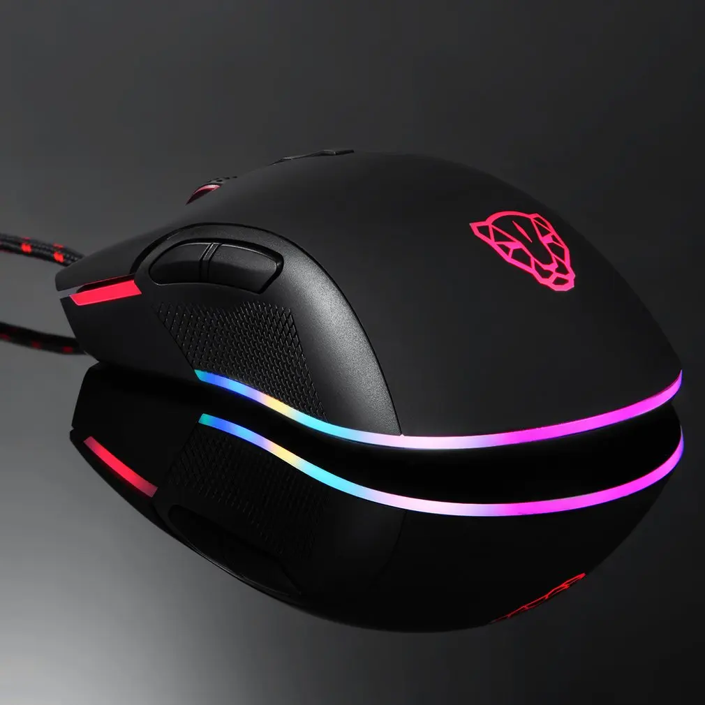 

Motospeed V70 12000DPI USB Wired Gaming Mouse RGB Cool Backlight Adjustment Ergonomic Gamer Game Mice for PC Laptop