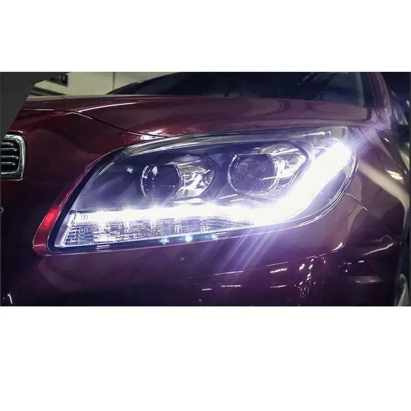 Cob запчасти для автомобилей Neblineros Para Drl дневные ходовые огни Автомобильные светодиодные фары автомобильные фары в сборе для Chevrolet Malibu