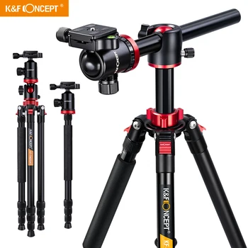 

K&F Concept TM2534T DSLR Camera Tripod 66' Magnesium Aluminium Monopod Professional Tripods W/ 360° Ball Head for Canon Nikon