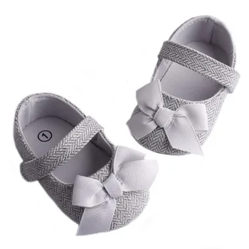 

Infant Baby Prewalker Toddler Girls Kid Princess Bowknot Cotton Soft Sole Anti-Slip Crib Shoes Newborn Baby Girl First Walkers