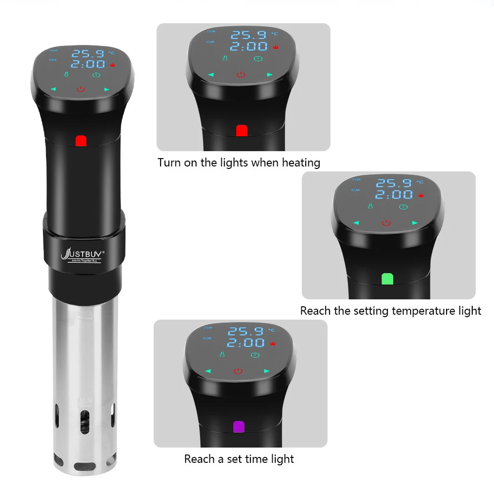 36 Month Warranty 7th Generation IPX7 Waterproof 1800W LCD Touch Sous Vide Cooking Immersion Circulator Slow Cooker Machine