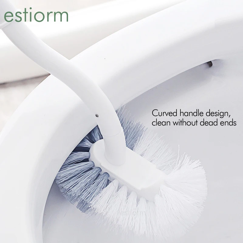 Toilet Brush With Holder set Soft Bristle toilet brush wall mounted  bathroom cleaner cleaning brush wc brush Deep Cleaning
