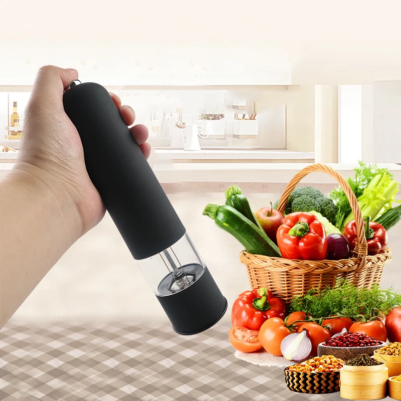 

Electric Pepper Grinder Easy Salt Spice Herbal Containers with LED Lights for Easy Cleaning Home Kitchen Cooking BBQ Tools