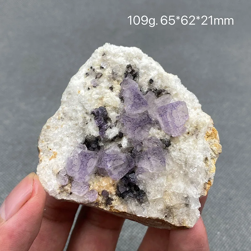 100% Natural purple stepped fluorite cluster mineral specimens Gem level Stones and crystals