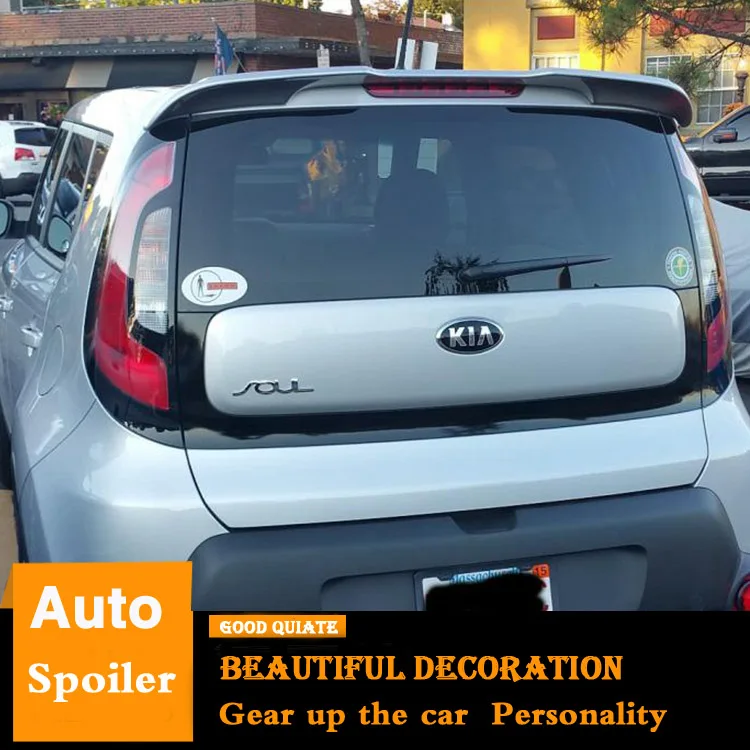 Для Kia Soul спойлер 2018 2019 спортивный ABS Материал заднее крыло автомобиля праймер