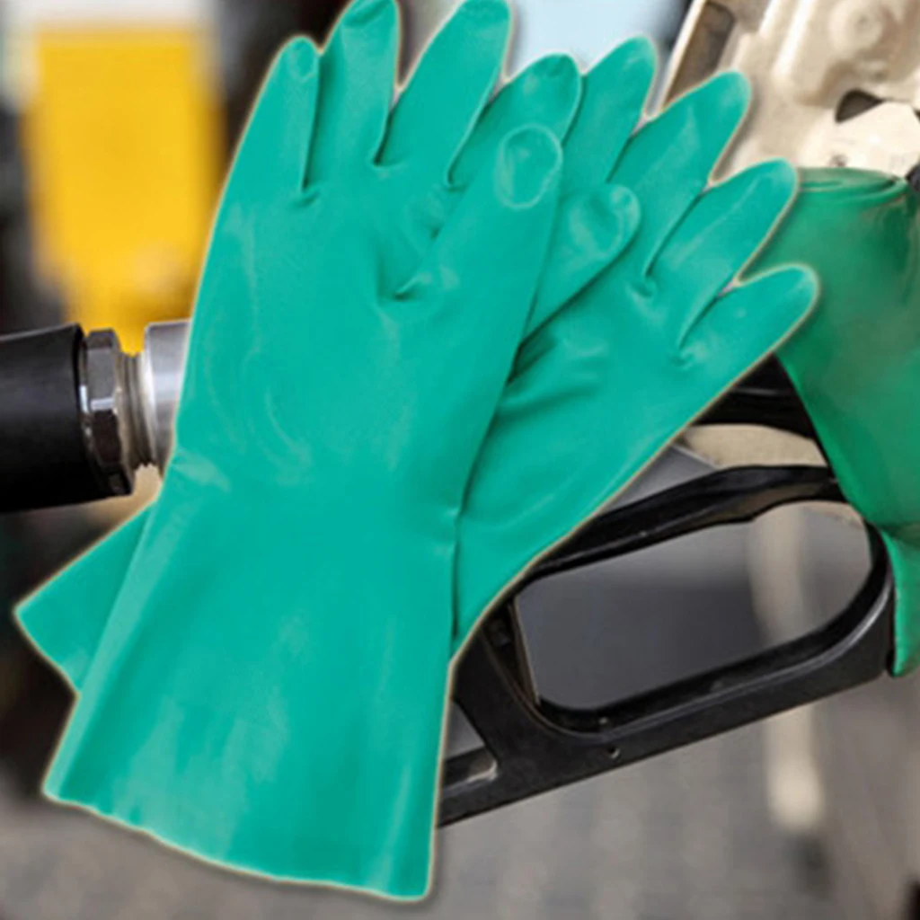 Green Nitrile Gloves - Powder Free Latex Rubber Lab Free Disposable
