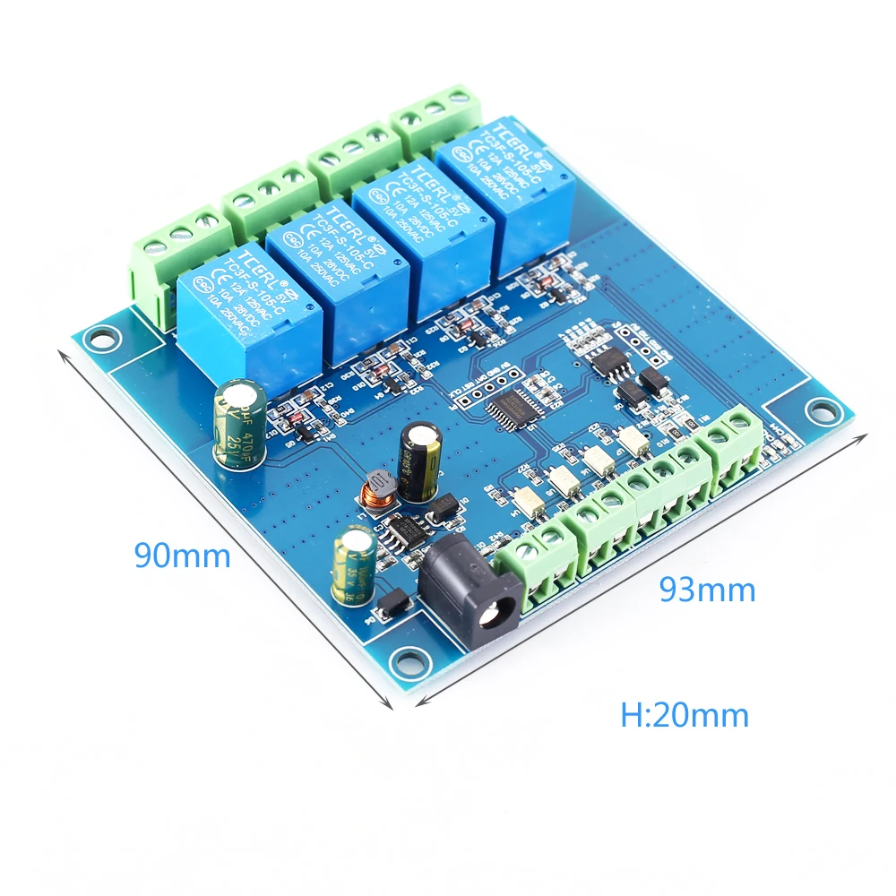 4CH Modbus триггерный релейный модуль RS485 ttl контроллер 4Bit Modbus-RTU переключатель сигнала Вход Выход анти-защита от обратного подключения