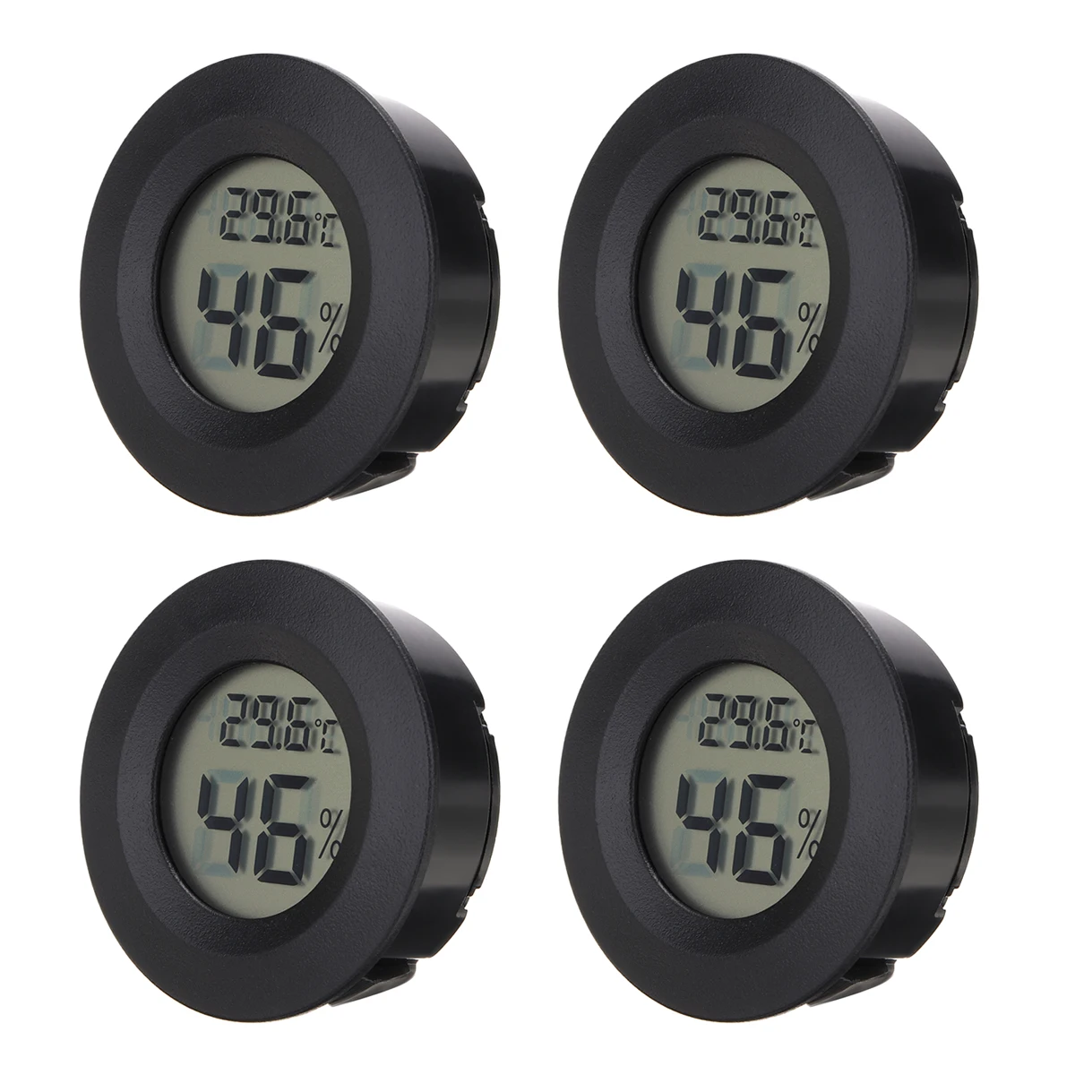 4pcs LCD Digital Thermometer Hygrometer Thermo-Hygrometer Temperature Humidity Meter Moisture Measurment For Refrigerators
