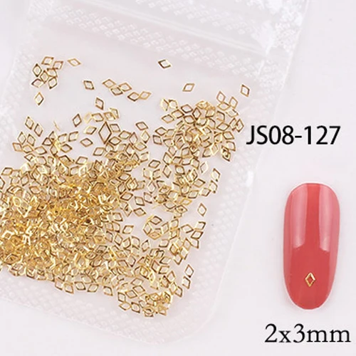 1bag approx 500pcs nail art metal rivets Nail Studs Slider Manicure metal patch for nail accessories decoration jsce-25dtrd JS08-127